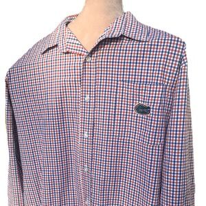 🐊Campus Specialties Men's Florida Gators Orange and Blue Plaid Button-Down Shirt